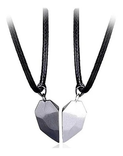 Collar Corazón Pareja Separables Con Imán