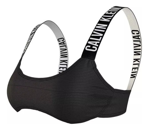 Traje De Baño Playa Calvin Klein Bralette Negro Mujer Kw0kw0