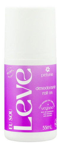 Desodorante Roll On Vegano Natural Petunia Eu Sou Leve 55 ml