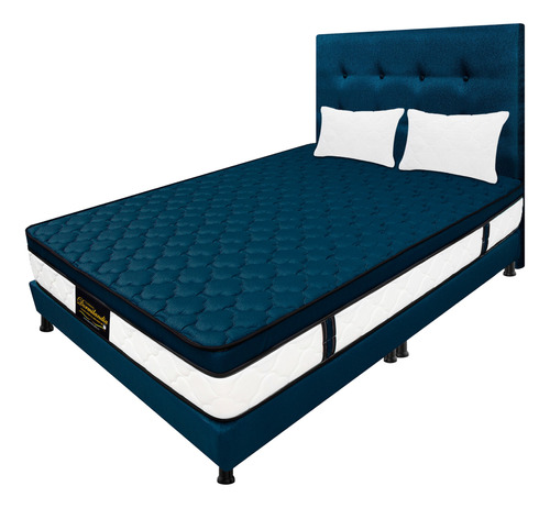 Combo Dublin Resortado King + Base Cama+ Cabecero + Obseq