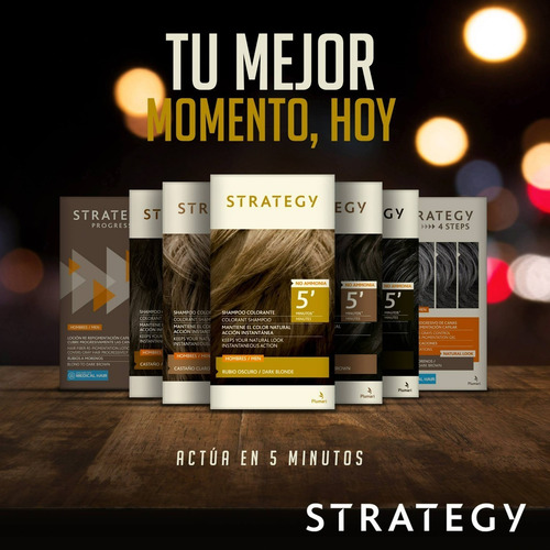 Strategy Shampoo Colorante Rubio Oscuro Efecto Inmediato