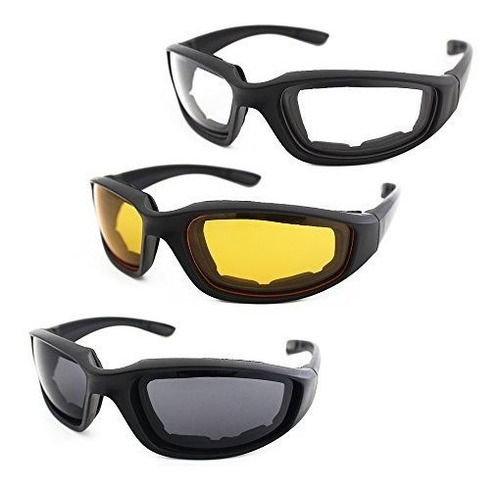 3 Pares De Gafas De Montar A Caballo Para Motocicleta, Prote