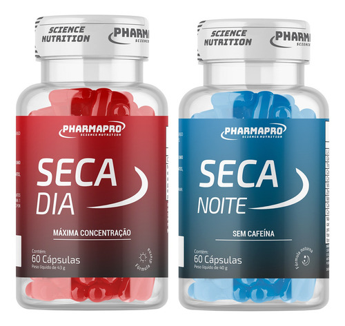Seca Dia + Seca Noite - Termogenico Com E Sem Cafeina Sabor Sem Sabor