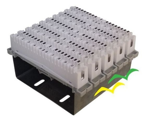 Imagem 1 de 7 de 2 Kits Telefonia Bastidor 5 Posições E 5 Blocos M10 50 Pares