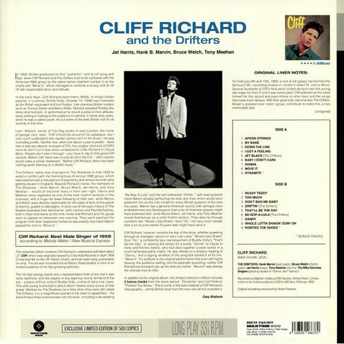 Cliff Richard And The Drifters Cliff Limited Ed Vinilo Nuevo