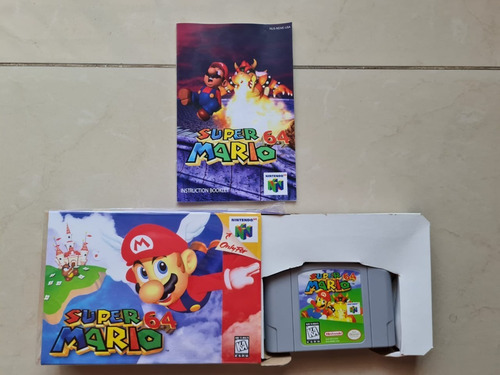 Super Mario 64 Cartucho Rpro Con Caja Y Manual N64 Nintendo (Usado)