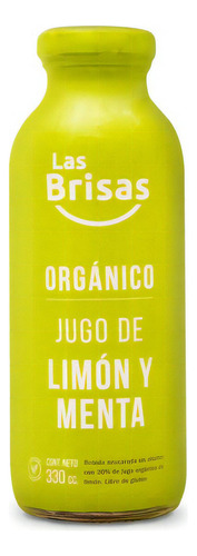 Jugo Orgánico Limón Y Menta Las Brisas 330ml Vegano