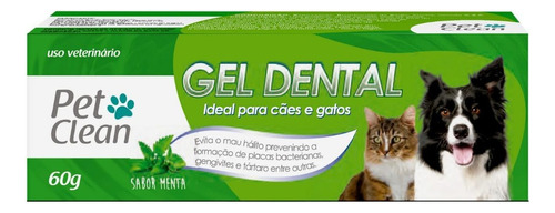 Gel Dental Pet Clean Para C¿es E Gatos 4 Sabores 60g Sabor Menta