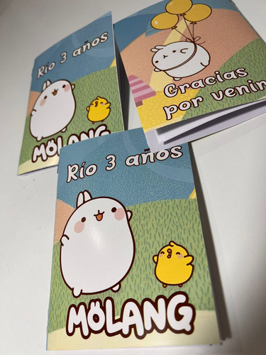 Libritos Para Colorear Personalizados X 20 Molang Mölang