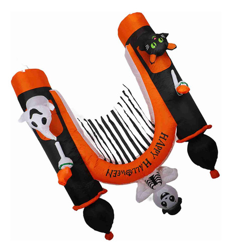 Arco Inflable Skull Ghost Led De 8 Pies Para Interiores Y Ex