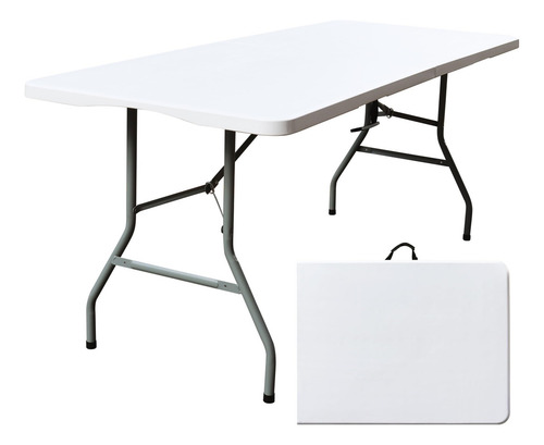 Mesa dobrável Mirsion, mesa dobrável de plástico de 6 pés