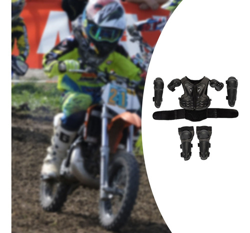 Niños Motocicleta Traje De Armadura Pecho Protector De