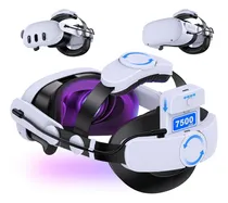Comprar Head Strap Para Gafas Vr Quest 2 Y Quest 3 + Bateria 7500mah Color Blanco