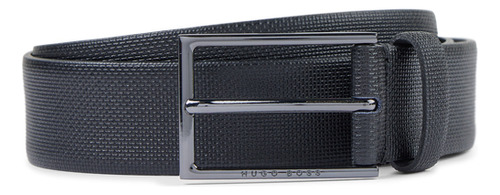 Cinturón Para Hombre Boss De Piel Con Hebilla De Metal Color Negro Talla 34.0