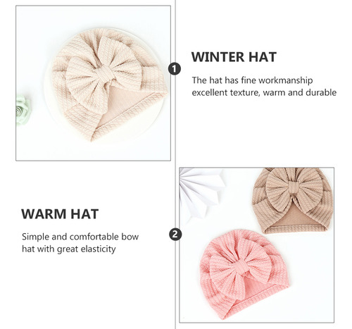 Gorro De Invierno Para Niños, Cálido, Tejido Con Lazo Elásti