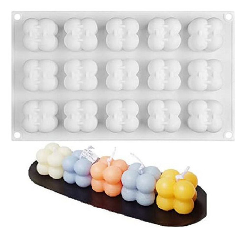 2xmolde De Vela Mini Cubo De Burbujas Para Artesanías De