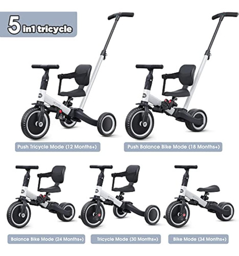 Newyoo Bicicleta Para Niños Pequeños, Triciclos 4