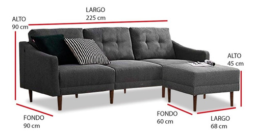 Sala Haydee Lino Gris Salas Sofas Sillones Piezas Mueble