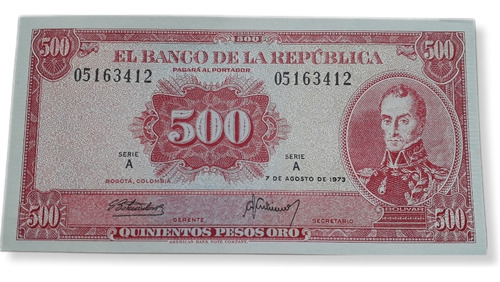 Billete De 500 Pesos 1973 Falso De La Epoca