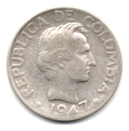 10 Centavos 1947 Bogotá Plata