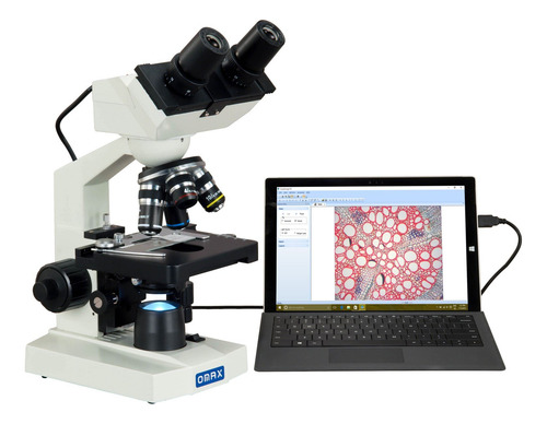 Microscopio Compuesto Omax Md82es10 40x-2000x Con Cámara De
