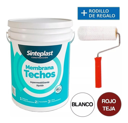 Membrana Liquida Techos 20kg Impermeabilizante Sinteplast