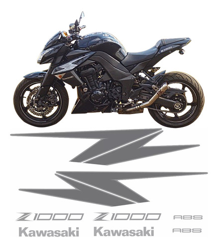 Kit Adesivo Kawasaki Z1000 2012 Preta Z1002