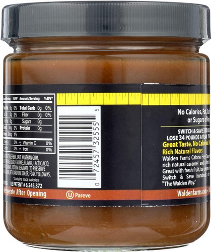 Walden Farms Caramel Dip Sin AzĂșcar 340 G