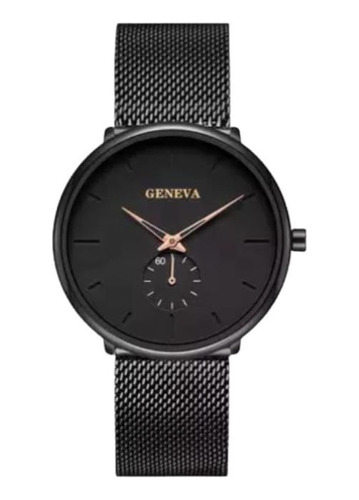 Reloj Geneva Analógico Con Detalles En Dorado Unisex