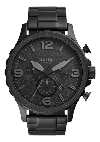 Reloj Caballero Fossil Jr1401 Color Negro, Acero Inoxidable