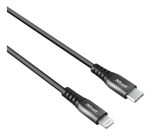 Cabo Usb-c Para Lightning 1m Extra Forte Keyla Trust Cor Preto