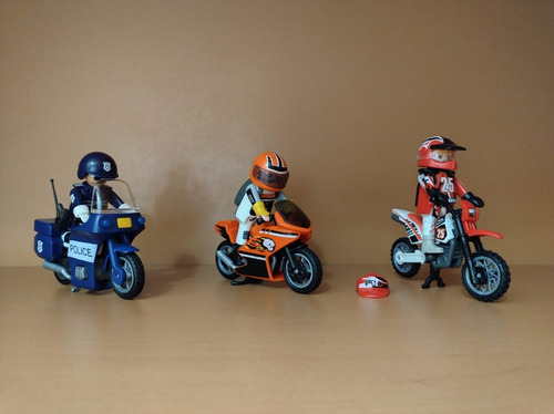 Playmobil Motociclista Figura 6 Cm. (Usado)