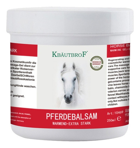 Crema De Masaje Para Caballos Para Mitigar Dolores Musculare