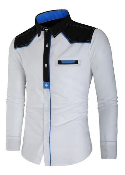Camisa Blanca Para Elegante Nuevo Diseño Caballero sin interés