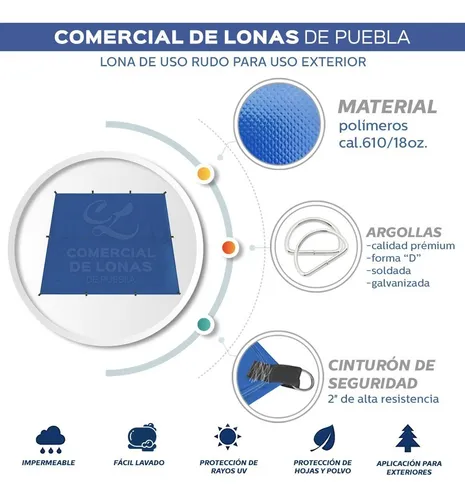 Lona Uso Rudo Por Metro Cuadrado Reforzada Lona Uso Rudo Por Metro Cuadrado Reforzada