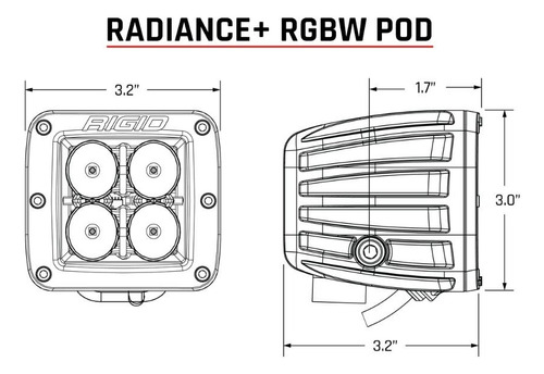 Par Faros Dually Rigid Radiance Pod Rgb Multicolor Niebla