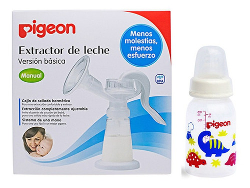 Biberón Decorado Dino 120ml + Extractor Económico