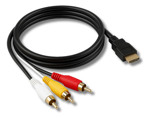 Cabo Adaptador Hdmi Para Rca Com Saída Av Para Tv De Tubo