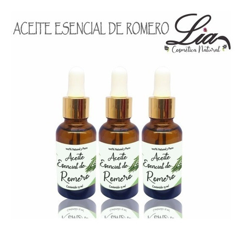 Pack De 3 Aceites Esenciales De Romero Puro Envío Gratis