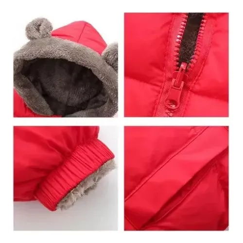 Abrigo Plumon Chamarra Espesado Ropa Algodón Niños Invierno