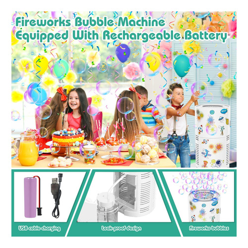 Máquina De Burbujas Panacare Para Niños, Fuegos Artificiales