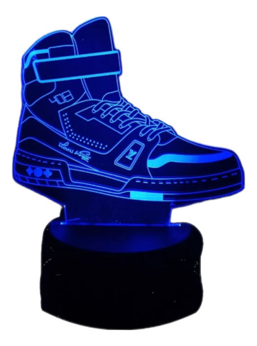 Lámpara Led Ilusión 3d Zapatillas De 7 Colores 