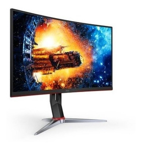 Monitor Aoc Gamer Curvo 24 Negro-rojo Panel Va Hdmi - C2 /vc