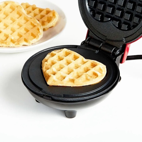 Mini Maquina De Waffle Em Forma De Coração Elétrica