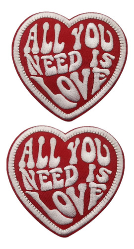 2 Parches De Moral  All You Need Is Love , Emblema Mili...