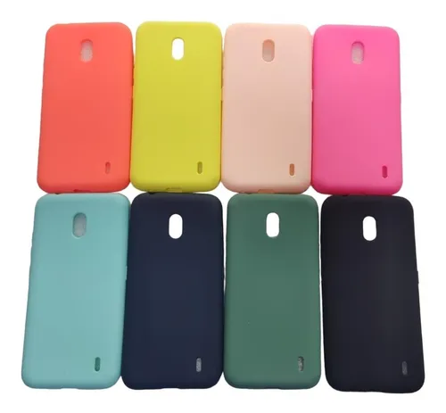 Estuche Forro Goma Nokia 2.2 + Vidrio Templado