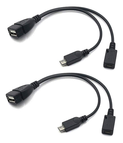 Auvipal Adaptador Micro Usb A Usb 2 En 1 (cable Otg + Cable