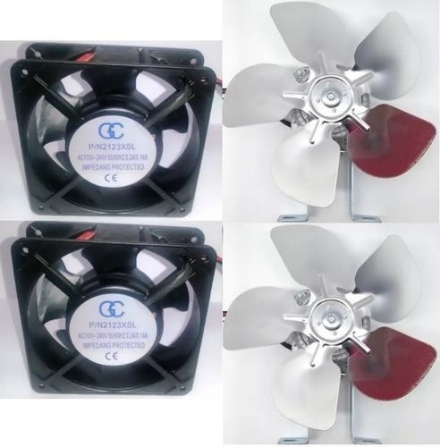 Kit Coller+ventilador Exaustor Churrasqueira 1/40 Hp Bivolt