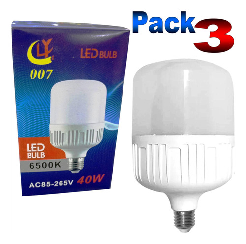 Bombillo Led Bulbo De 40w Multivoltage 85 - 265v  6.500k E27