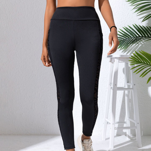 Pantalones De Yoga F Para Mujer, Talla Grande, De Malla, Ret